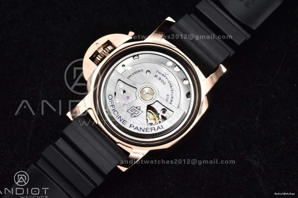 PAM2164 Submersible Dial Black WrinkleFree Best on P Rubber VSF 992 Black Edition 42mm Strap 0927